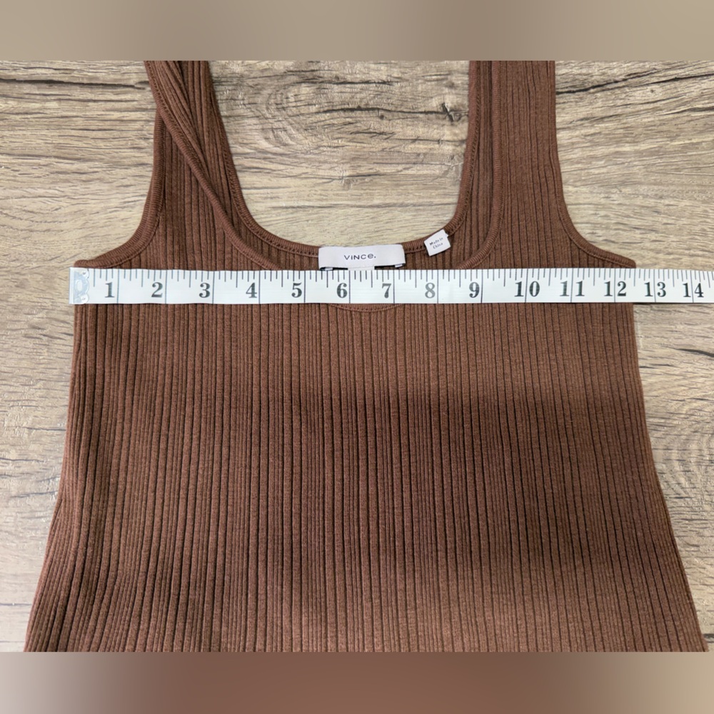Vince brown rib flared dress size medium‎ - Picture 5 of 7